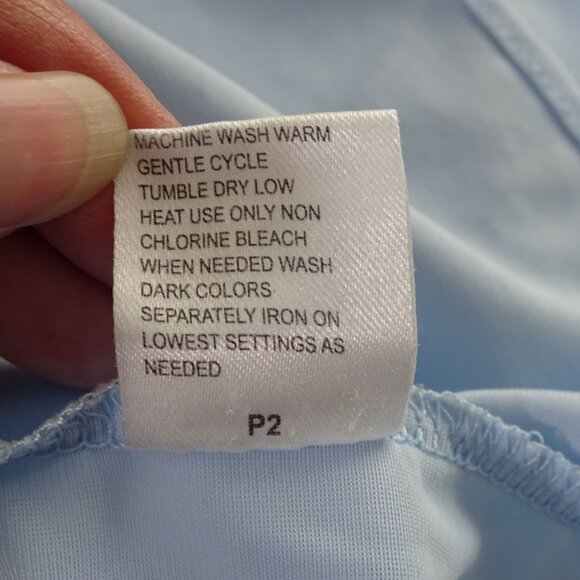 Miss Elaine Classics Women Blue Nightgown Size L Nylon Embroidered Short Sleeve - Picture 6 of 8